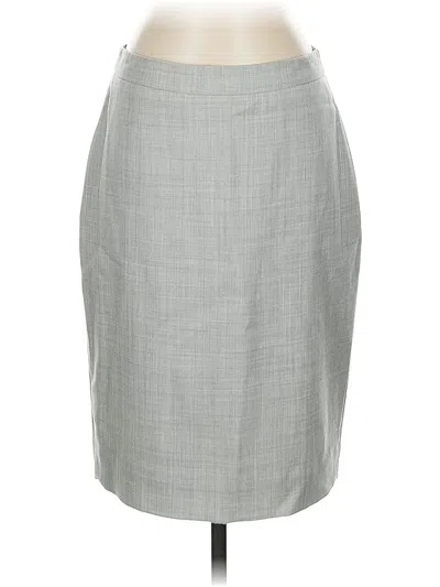 Pre-owned Jcrew Wool Skirt In Gray