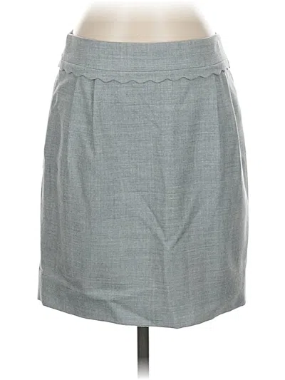 Pre-owned Jcrew Wool Skirt In Gray