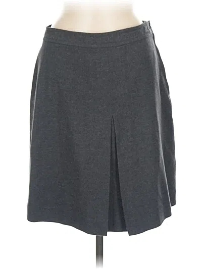Pre-owned Jcrew Wool Skirt In Gray