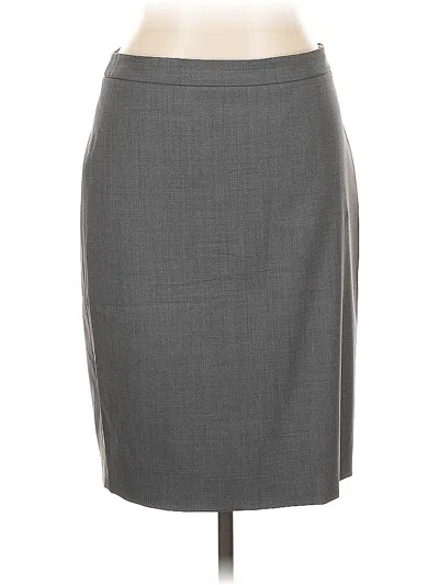 Pre-owned Jcrew Wool Skirt In Gray