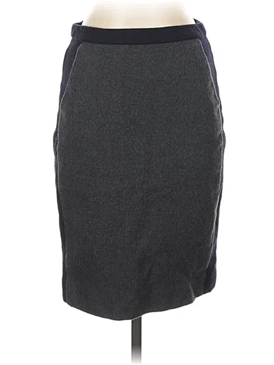 Pre-owned Jcrew Wool Skirt In Gray