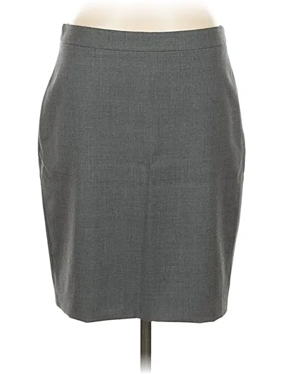 Pre-owned Jcrew Wool Skirt In Gray