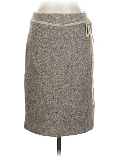 Pre-owned Jcrew Wool Skirt In Gray