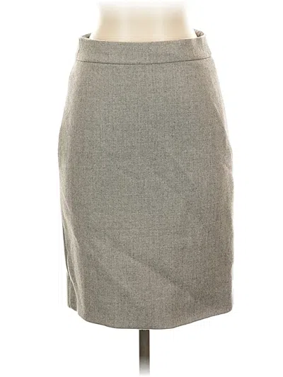 Pre-owned Jcrew Wool Skirt In Gray