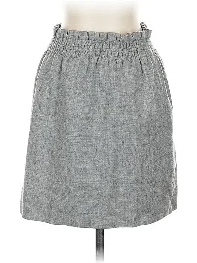 Pre-owned Jcrew Wool Skirt In Gray