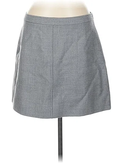 Pre-owned Jcrew Wool Skirt In Gray