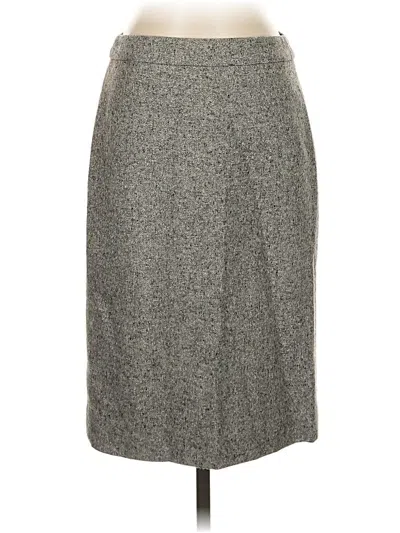 Pre-owned Jcrew Wool Skirt In Gray