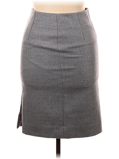 Pre-owned Jcrew Wool Skirt In Gray