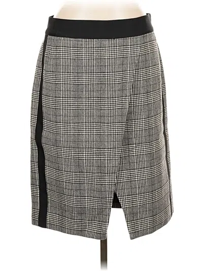 Pre-owned Jcrew Wool Skirt In Gray