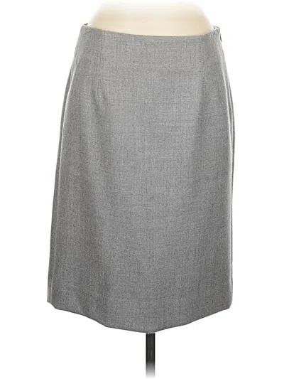 Pre-owned Jcrew Wool Skirt In Gray