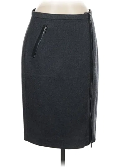 Pre-owned Jcrew Wool Skirt In Gray