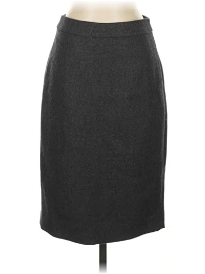 Pre-owned Jcrew Wool Skirt In Gray