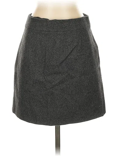 Pre-owned Jcrew Wool Skirt In Gray