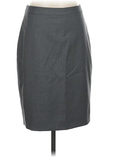 Pre-owned Jcrew Wool Skirt In Gray