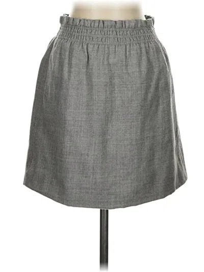 Pre-owned Jcrew Wool Skirt In Gray