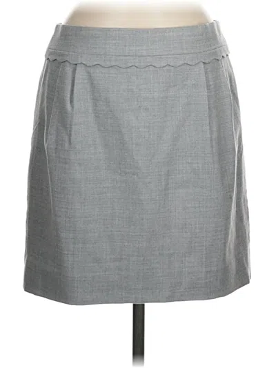 Pre-owned Jcrew Wool Skirt In Gray