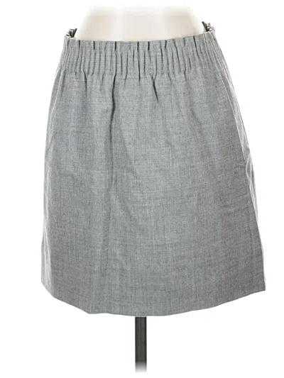 Pre-owned Jcrew Wool Skirt In Gray
