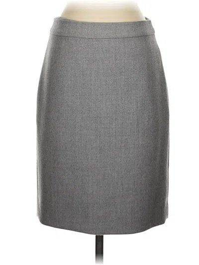 Pre-owned Jcrew Wool Skirt In Gray