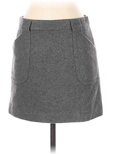 Pre-owned Jcrew Wool Skirt In Gray