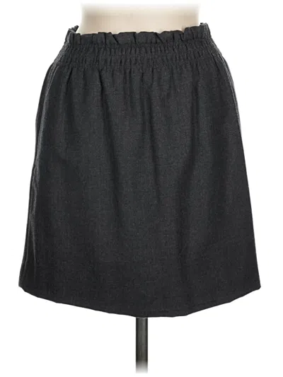 Pre-owned Jcrew Wool Skirt In Gray