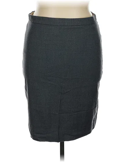 Pre-owned Jcrew Wool Skirt In Gray