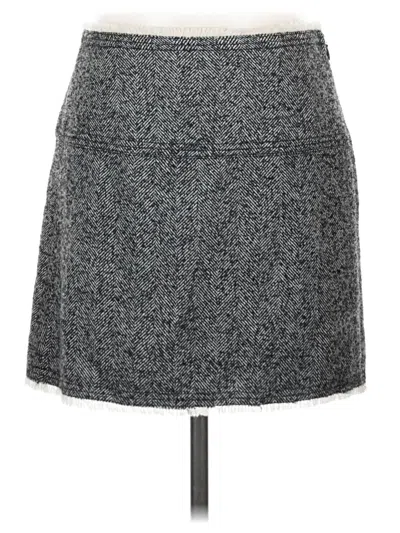 Pre-owned Jcrew Wool Skirt In Gray