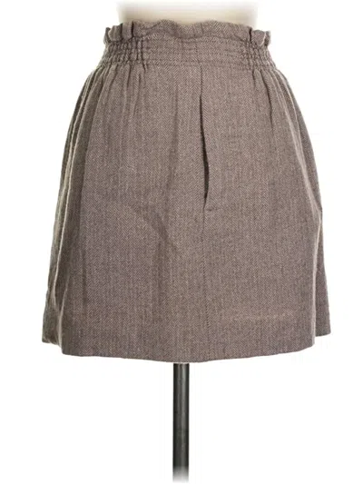 Pre-owned Jcrew Wool Skirt In Gray