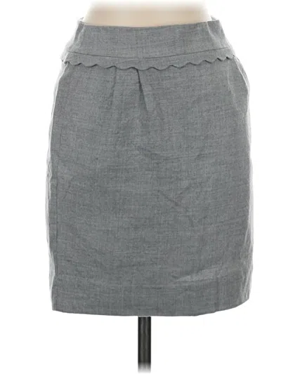 Pre-owned Jcrew Wool Skirt In Gray