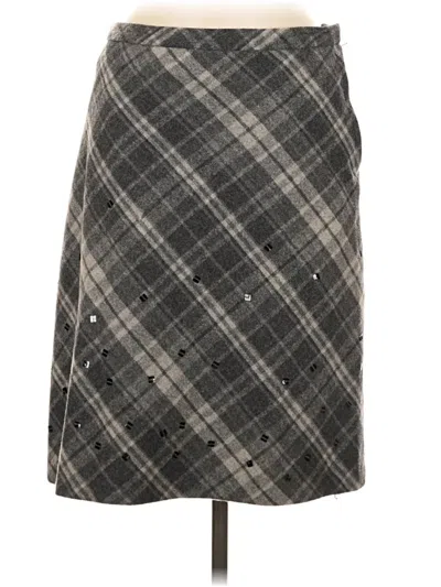 Pre-owned Jcrew Wool Skirt In Gray