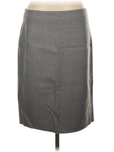 Pre-owned Jcrew Wool Skirt In Gray
