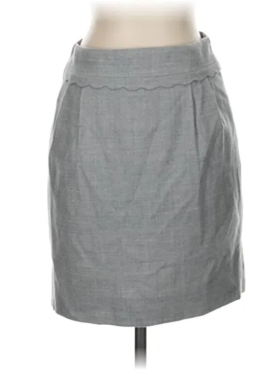 Pre-owned Jcrew Wool Skirt In Gray