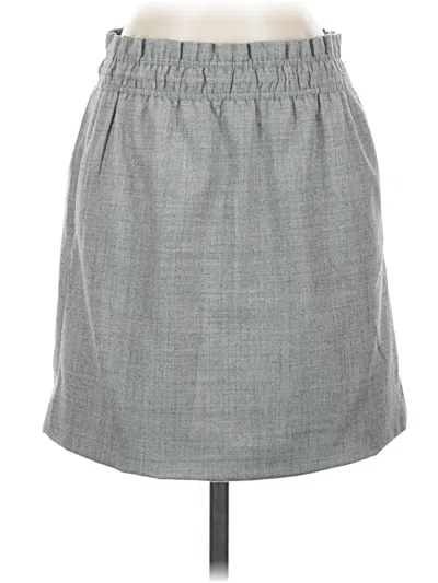Pre-owned Jcrew Wool Skirt In Gray