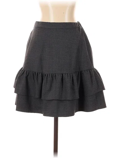 Pre-owned Jcrew Wool Skirt In Gray