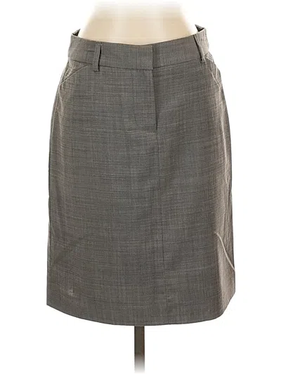 Pre-owned Jcrew Wool Skirt In Gray