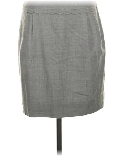 Pre-owned Jcrew Wool Skirt In Gray