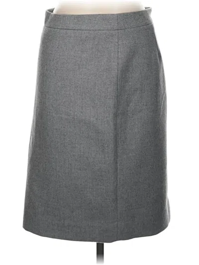 Pre-owned Jcrew Wool Skirt In Gray