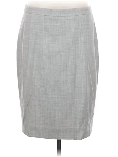Pre-owned Jcrew Wool Skirt In Gray