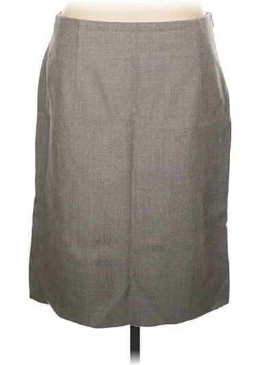 Pre-owned Jcrew Wool Skirt In Gray