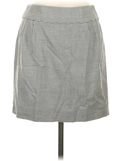 Pre-owned Jcrew Wool Skirt In Gray