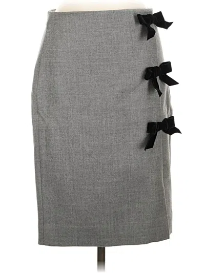 Pre-owned Jcrew Wool Skirt In Gray