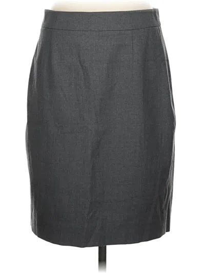 Pre-owned Jcrew Wool Skirt In Gray