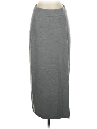 Pre-owned Jcrew Wool Skirt In Gray