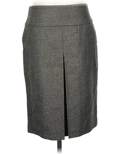 Pre-owned Jcrew Wool Skirt In Gray