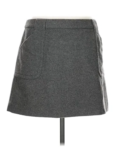 Pre-owned Jcrew Wool Skirt In Gray