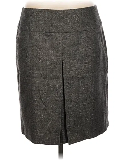 Pre-owned Jcrew Wool Skirt In Gray