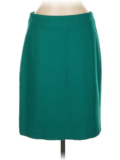 Pre-owned Jcrew Wool Skirt In Green