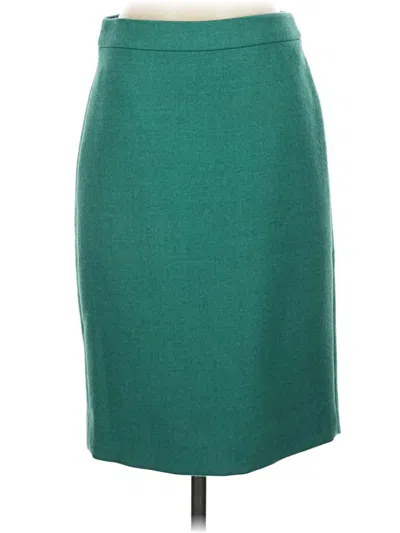 Pre-owned Jcrew Wool Skirt In Green