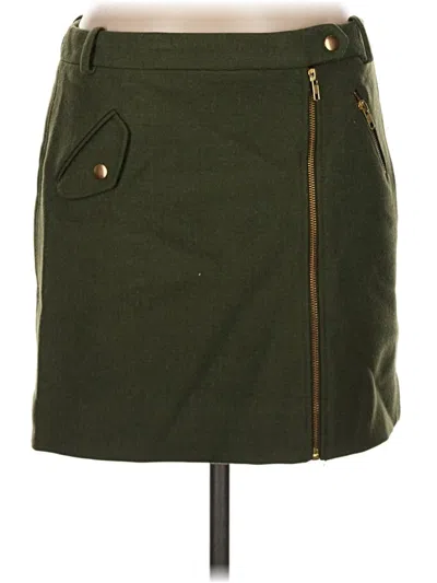Pre-owned Jcrew Wool Skirt In Green