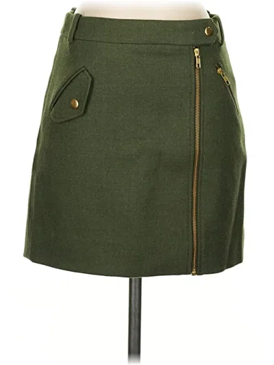 Pre-owned Jcrew Wool Skirt In Green