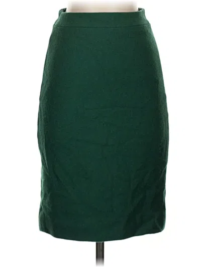 Pre-owned Jcrew Wool Skirt In Green